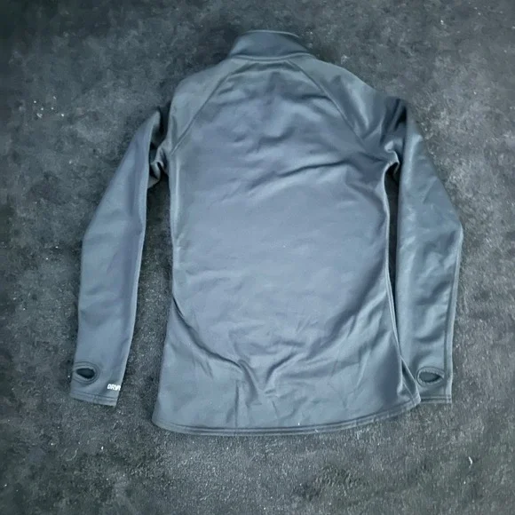 Burton Shirt Women Small WB EXPDTN 1/4 ZIP Gray Dryride Base Layer Polyester - Picture 9 of 11